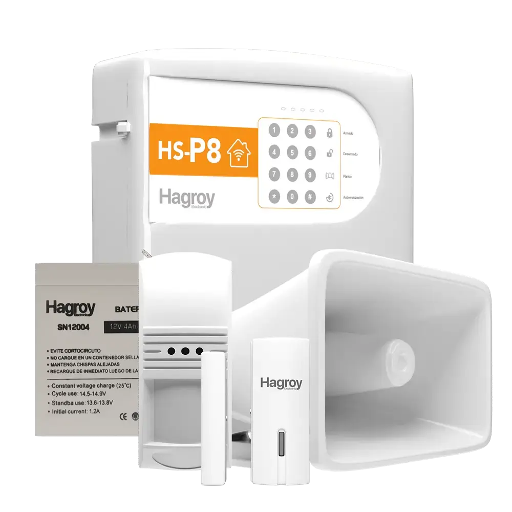 KIT ALARMA RESIDENCIAL P8 INALAMBRICA