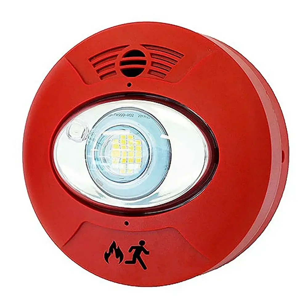 SIRENA CON LUZ ESTROBO CONVENCIONAL MAPLE PARA PARED MOD. FW962G-R