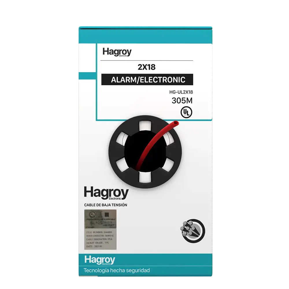 CABLE DE ALARMA CONTRA INCENDIO 2X18 C/UL SIN BLINDAJE / 305M