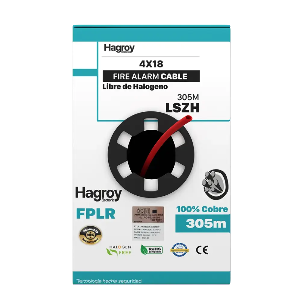 CABLE DE ALARMA CONTRA INCENDIO 4X18 AWG - CERO HALOGENO