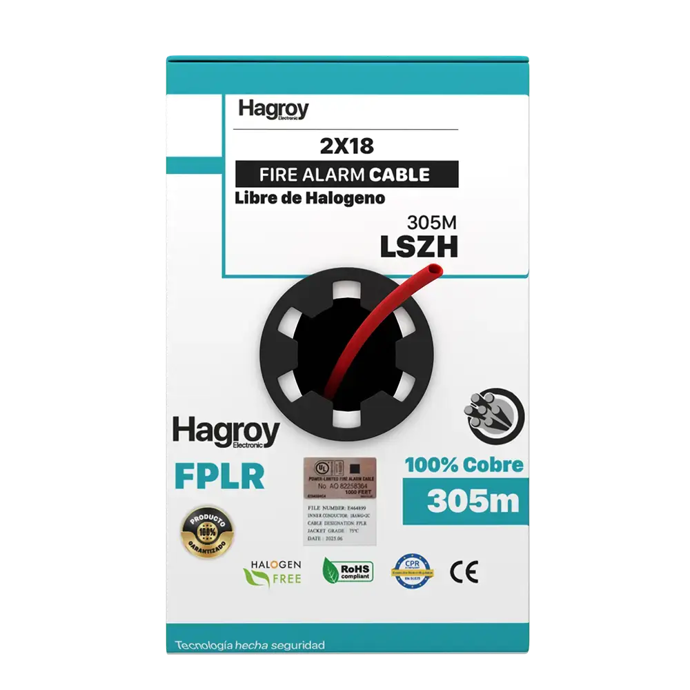 CABLE DE ALARMA CONTRA INCENDIO 2X18 AWG - CERO HALOGENO