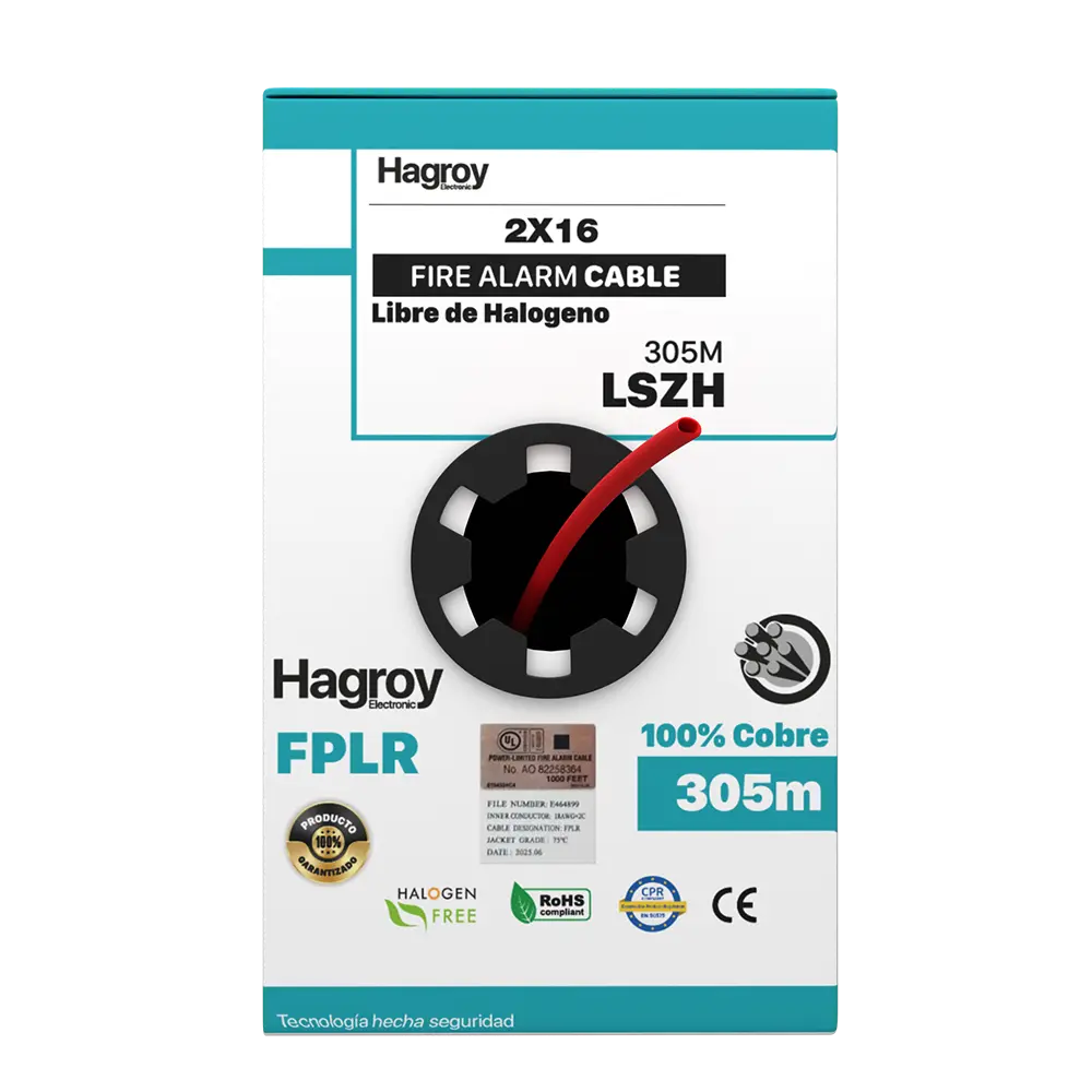 CABLE DE ALARMA CONTRA INCENDIO 2X16 AWG - CERO HALOGENO