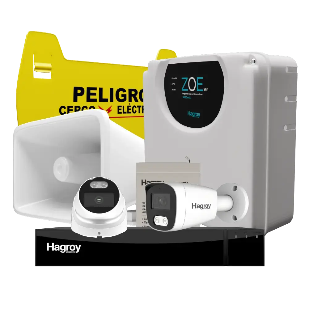 KIT CERCO ELECTRICO ZOE WIFI +  2 CAMARAS IP + NVR