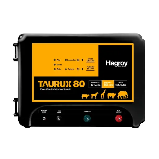 [HG-TAURUX80K] ELECTRIFICADOR GANADERO TAURUX 80K HAGROY - 12V/DC