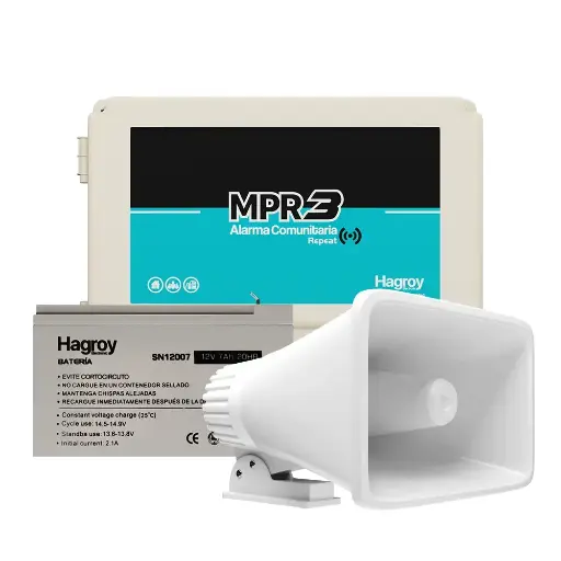 [KIT-MPR3-BAT7] KIT ALARMA COMUNITARIA MPR-3