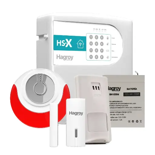 [KIT-HSX-IN-2] KIT ALARMA RESIDENCIAL HSX INALAMBRICA – SIRENA INALAMBRICA