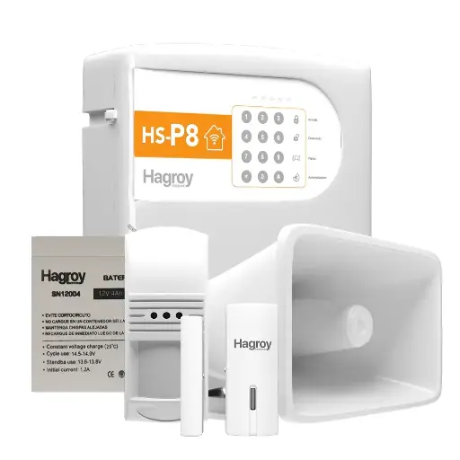 [KIT-HSP8-IN] KIT ALARMA RESIDENCIAL P8 INALAMBRICA