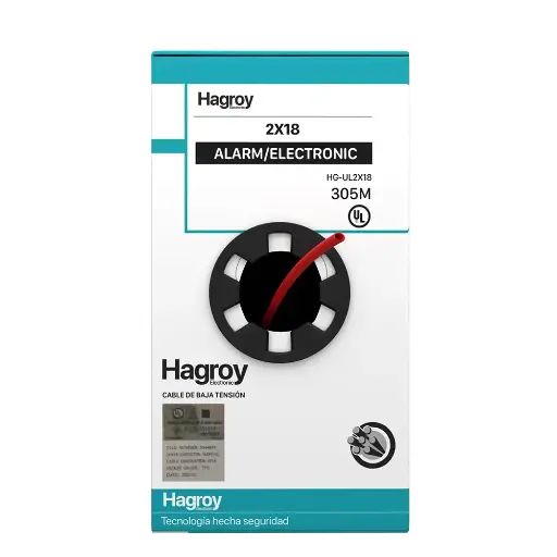 [HG-UL2X18] CABLE DE ALARMA CONTRA INCENDIO 2X18 C/UL SIN BLINDAJE / 305M