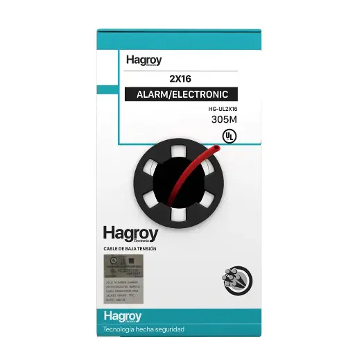 [HG-UL2X16] CABLE DE ALARMA CONTRA INCENDIO 2X16 C/UL SIN BLINDAJE / 305M