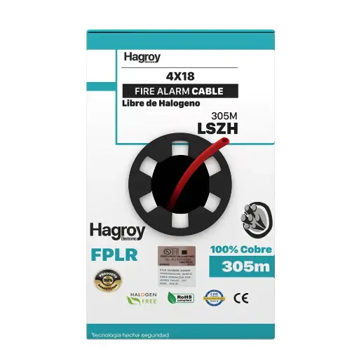 [LSZH4X18AWG-UL] CABLE DE ALARMA CONTRA INCENDIO 4X18 AWG - CERO HALOGENO