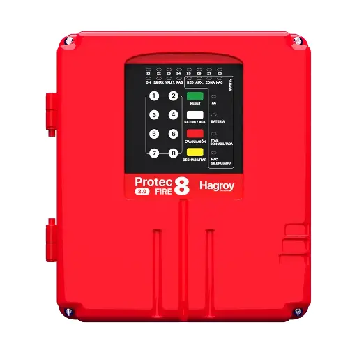 [HG-PTFIRE8-2.0] PANEL CONVENCIONAL CONTRA INCENDIO 8 ZONAS MOD. HG-PTFIRE8-2.0